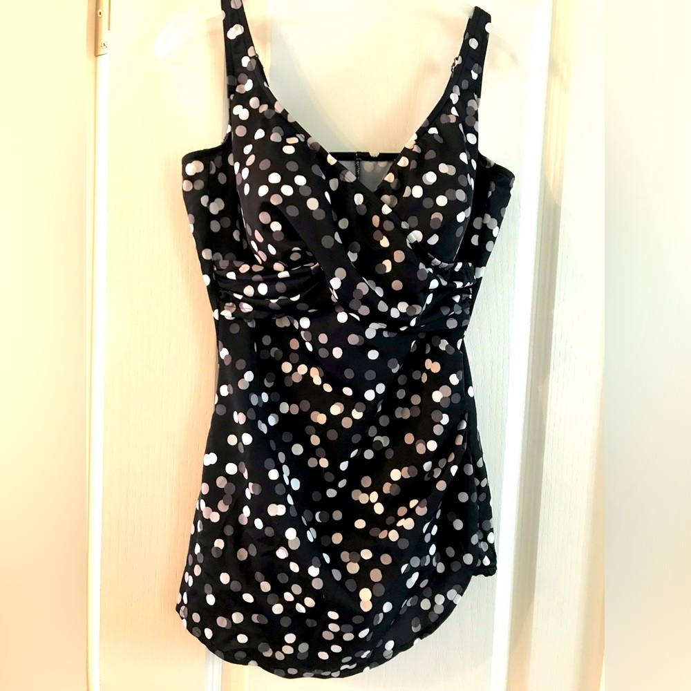 Black and White Polka Dot Swimsuit